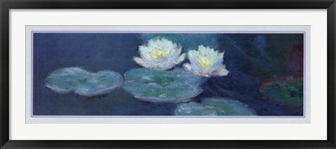 Framed Nympheas Effet du Soir (Detail) by Claude Monet | 13 3/4 x 39 3/8 A...