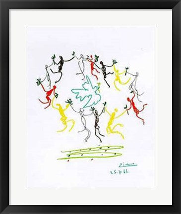 Framed La Ronde by Pablo Picasso | 26 x 20