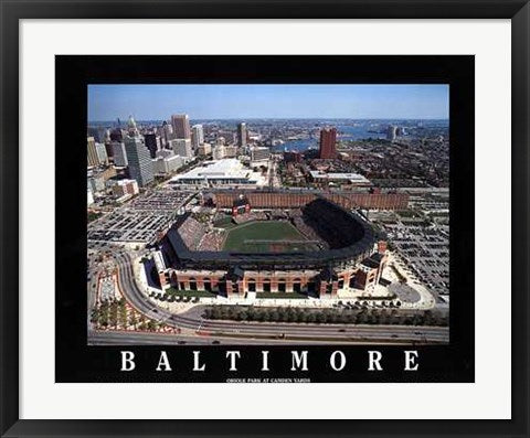 Framed Baltimore, Maryland - Camden Yards by Mike Smith | 22 x 28