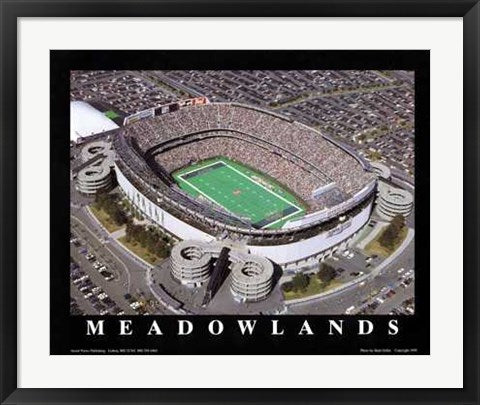Framed Meadowlands - NY Jets at Giants Stadium, East Rutherford, NJ by Bra...