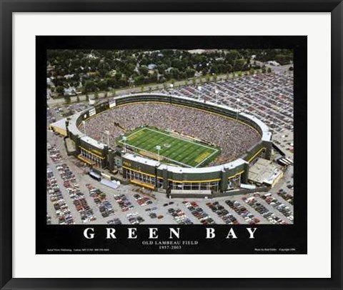 Framed Green Bay, Wisconsin - Old Lambeau Field by Brad Geller
