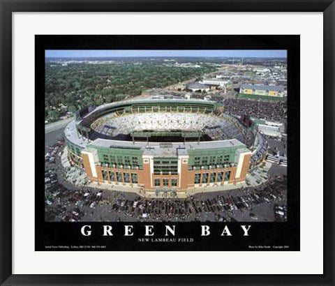 Framed Green Bay, Wisconsin - New Lambeau Field by Mike Smith