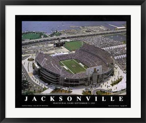 Framed Jacksonville, Florida - Jaguars 1st Game, 1995 by Scott Schwartz