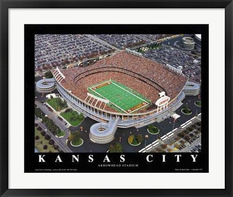 Framed Kansas City - Chiefs at Arrowhead Stadium by Brad Geller