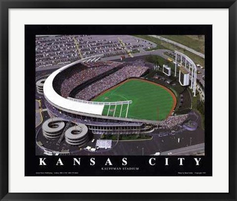 Framed Kansas City - Royals at Kauffman Stadium by Brad Geller