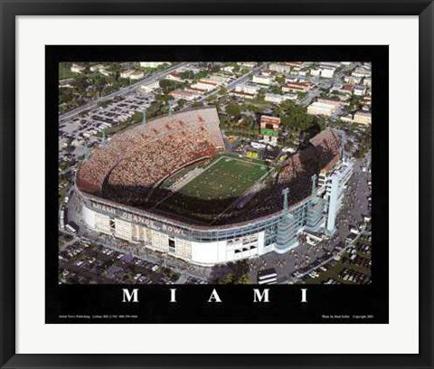 Framed Miami, Florida - Orange Bowl by Brad Geller | 22 x 28