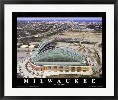 Framed Milwaukee, Wisconsin - Brewers at Miller Park by Mike Smith