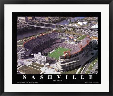 Framed Nashville, Tennessee - Titans at Coliseum by Brad Geller