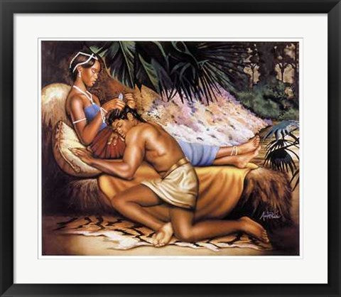 Framed Samson and Delilah by Aaron Hicks | 24 x 25