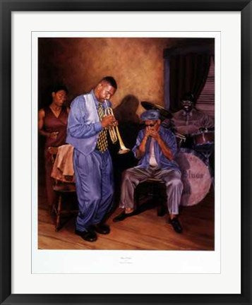 Framed Blue Night by Jason Delancey | 28 x 22