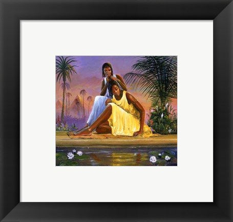 Framed Art Nubian Maidens (mini) by Lavarne Ross | 6 1/2 x 8