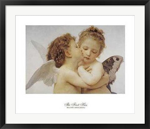 Framed The First Kiss by William-Adolphe Bouguereau | 22 x 28