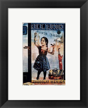 Framed Art Chocolat Menier (glass) by Fermin Bouisset | 10 x 7