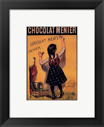 Framed Art Chocolat Mernier (yellow) by Fermin Bouisset | 10 x 7