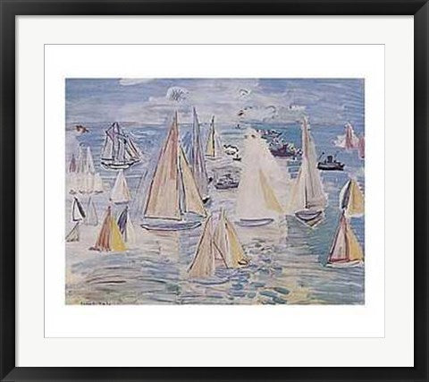 Framed Regatta by Raoul Dufy | 22 x 28
