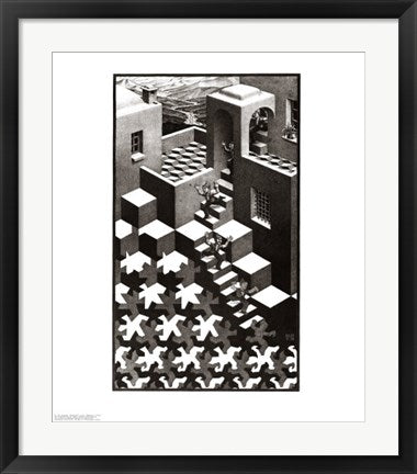 Framed Cycle by M.C. Escher | 25 5/8 x 21 3/4