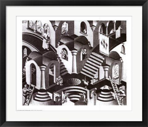 Framed Concave and Convex by M.C. Escher | 21 3/4 x 25 5/8