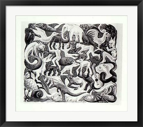 Framed Mosaic II by M.C. Escher | 21 3/4 x 25 5/8