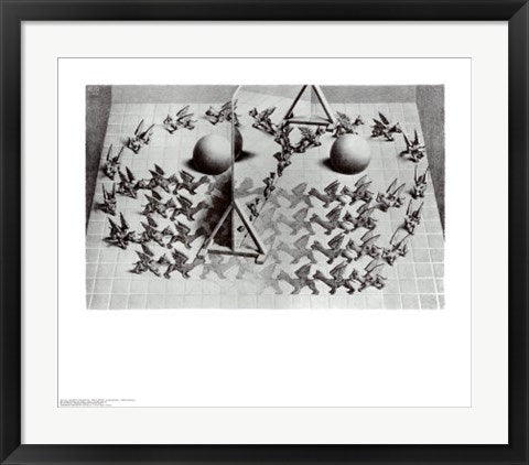 Framed Magic Mirror by M.C. Escher | 21 3/4 x 25 5/8