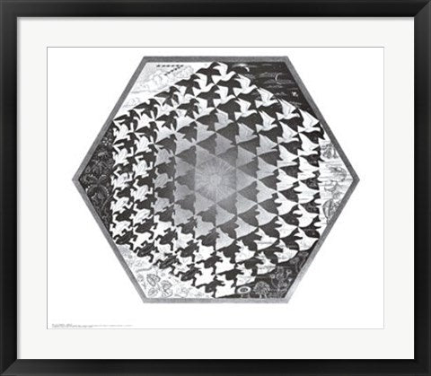 Framed Verbum by M.C. Escher | 21 3/4 x 25 5/8