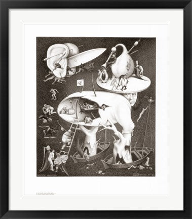 Framed Hell by M.C. Escher | 25 5/8 x 21 3/4