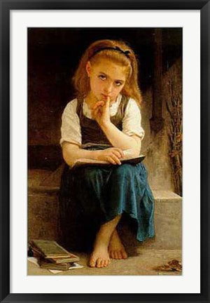 Framed Pause for Thought by William-Adolphe Bouguereau | 31 x 21