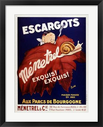 Framed Escargots by Rudd | 24 x 18