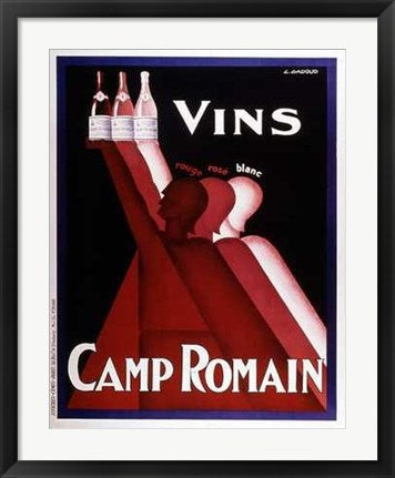 Framed Vins Camp Romain by C. Gadoud | 28 x 22