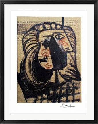 Framed Untitled Composition by Pablo Picasso | 33 x 24 ¾