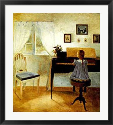 Framed The Young Pianist by Peder Ilsted | 26 x 24
