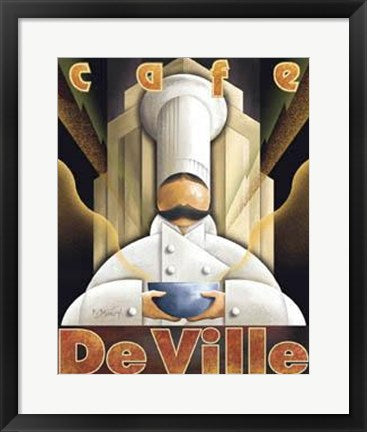 Framed Cafe de Ville by Michael Kungl | 22 x 18