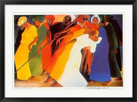 Framed Dancing for the Lord by Bernard Hoyes | 22 3/8 x 31 1/2