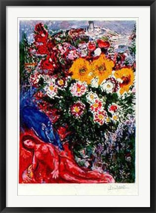 Framed Les Soucis by Marc Chagall | 35 1/8 x 24 3/8