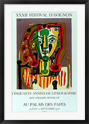 Framed XXXII Festival d'Avignon by Pablo Picasso | 29 7/8 x 19 1/2