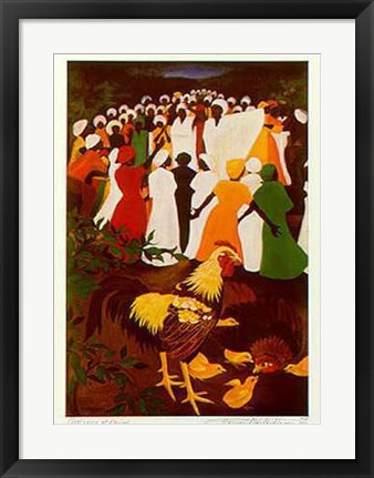 Framed Chickens at Revival by Bernard Hoyes | 24 x 18