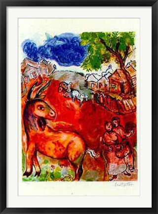 Framed Dimanche by Marc Chagall | 35 x 24 3/4