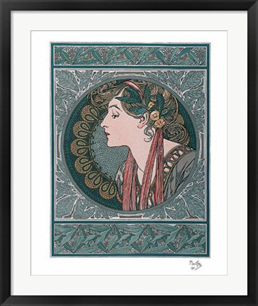 Framed Laurier, 1901 by Alphonse Mucha | 28 3/4 x 22 5/8