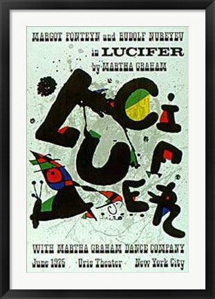 Framed Lucifer by Joan Miró | 31 ½ x 21
