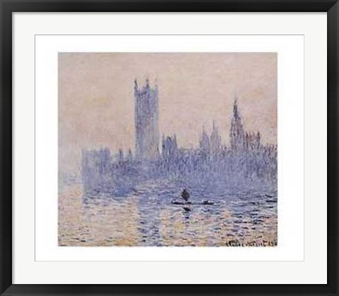 Framed Houses of Parliament by Claude Monet | 22 x 28