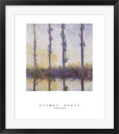 Framed Poplars by Claude Monet | 28 x 22