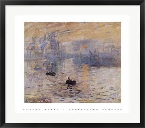 Framed Impression Sunrise by Claude Monet | 22 x 28