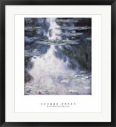 Framed Waterlilies II by Claude Monet | 28 x 22