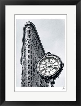 Framed 5th Avenue Clock by Igor Maloratsky | 19 x 13