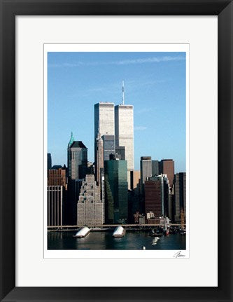 Framed Downtown / Twins by Igor Maloratsky | 19 x 13