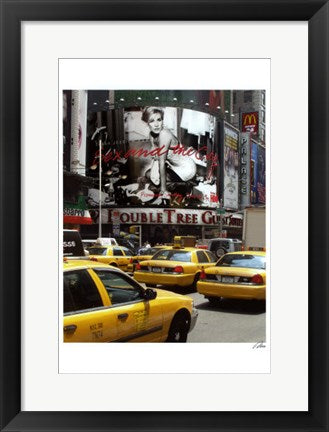 Framed Yellow Cabs on Times Square by Igor Maloratsky | 19 x 13