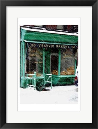 Framed Art Vesuvio Bakery, Winter by Igor Maloratsky | 19 x 13