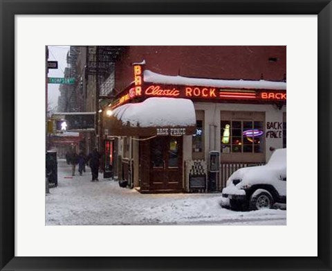 Framed Classic Rock Bar, Winter by Igor Maloratsky | 13 x 19