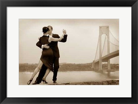 Framed Tango by Verrazano Bridge by Igor Maloratsky | 13 x 19