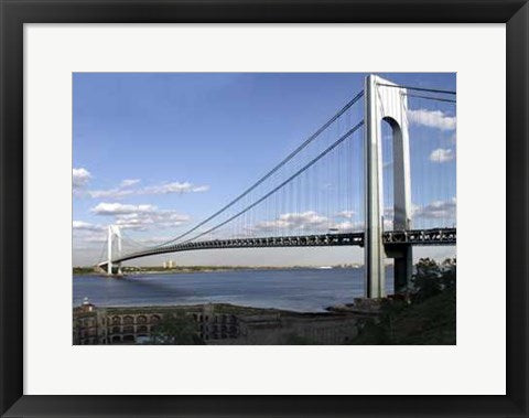 Framed Fort by Verrazano Bridge by Igor Maloratsky | 13 x 19