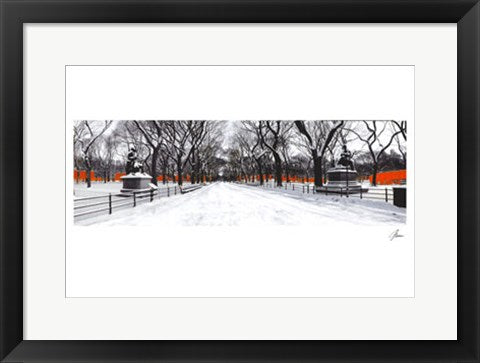Framed Art The Gates Along Poet's Walk, Central Park by Igor Maloratsky